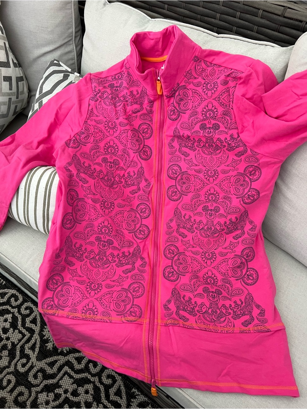 Disney Pink Paisley Mickey Full-Zip Utility Jacket